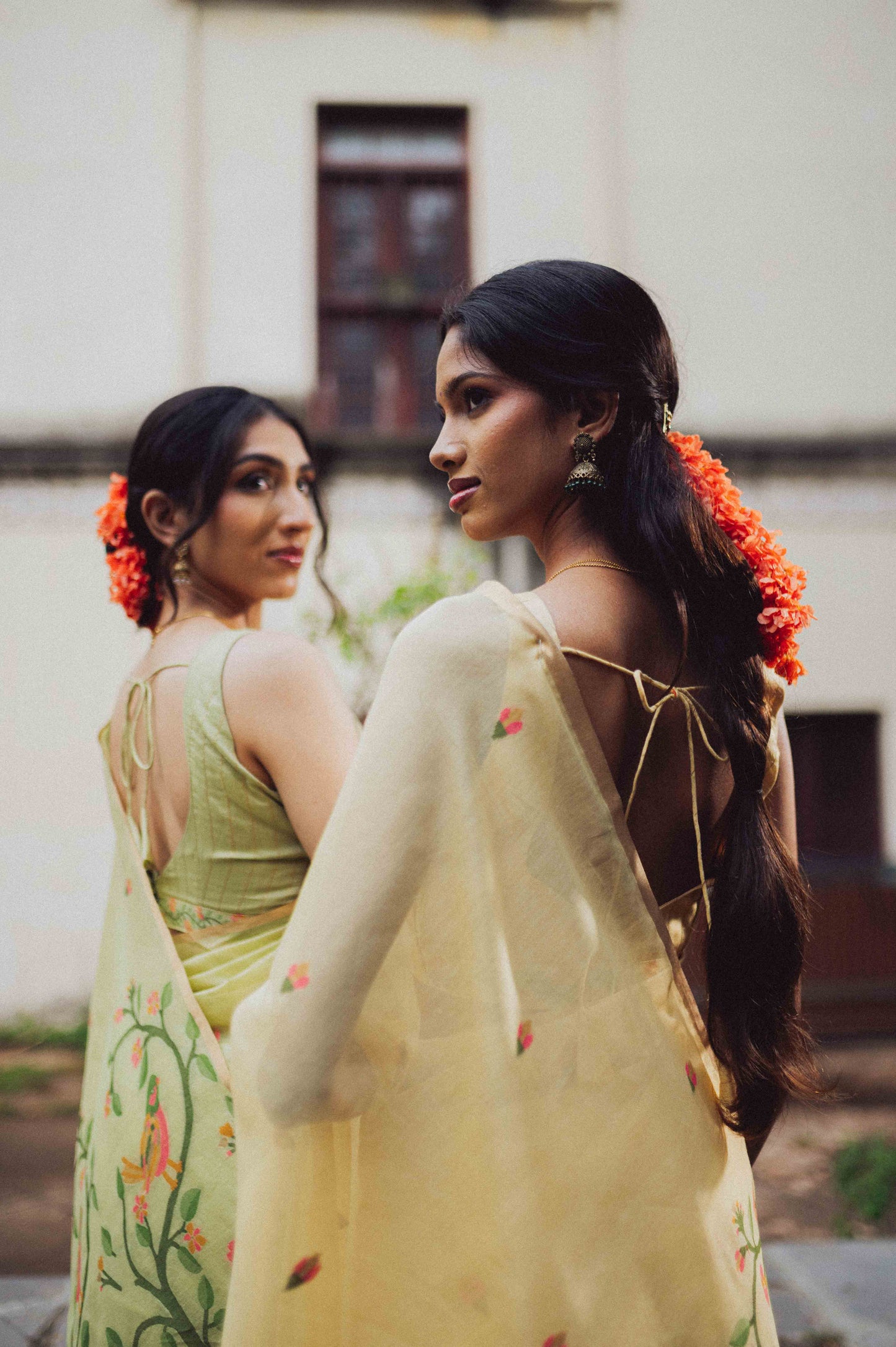 Soft Yellow Jamdhani Cotton Saree